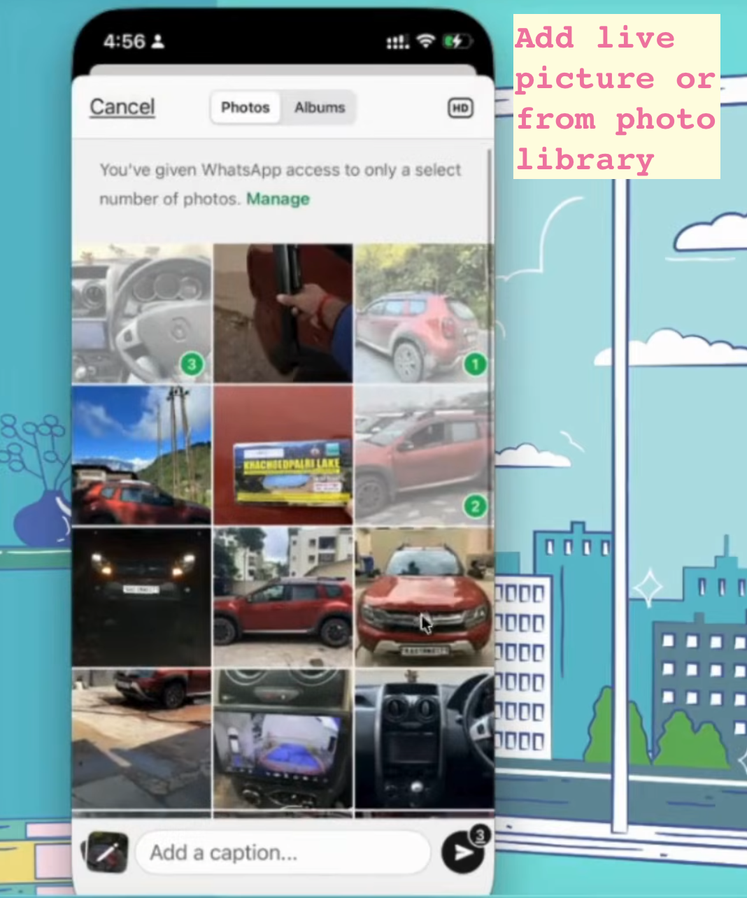 Add content 'Image' to handover document